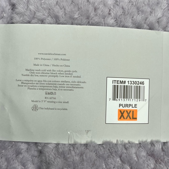 Carole Hochman Women’s Purple Plush Textured Wrap Robe NWT Q - Picture 3 of 6